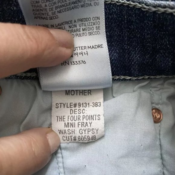 Mother Denim Gypsy The Four Points Mini Fray Jean Women Skirt Size 27 - Picture 5 of 5